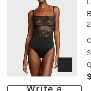 Victoria's Secret Black Lace Chemise